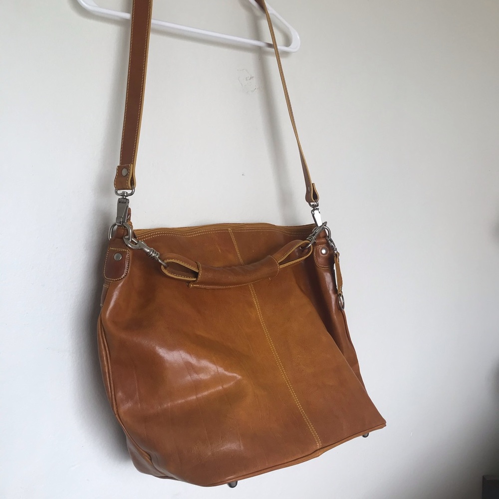 Beautiful weekender leather bag from Italy NWOT - Picture 2 of 7